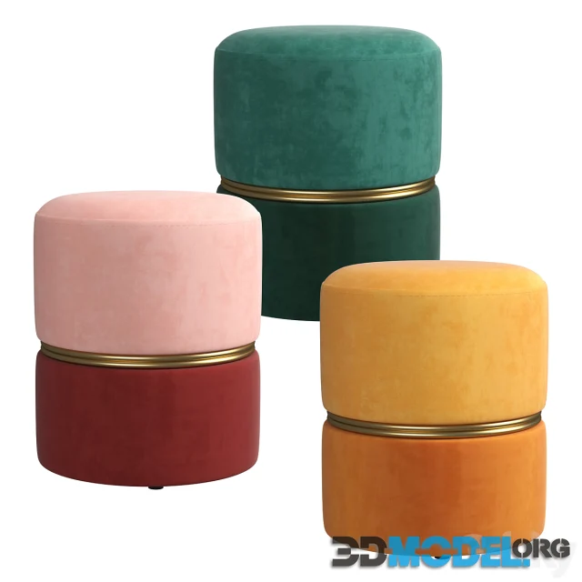 Samt Hocker Bubbly