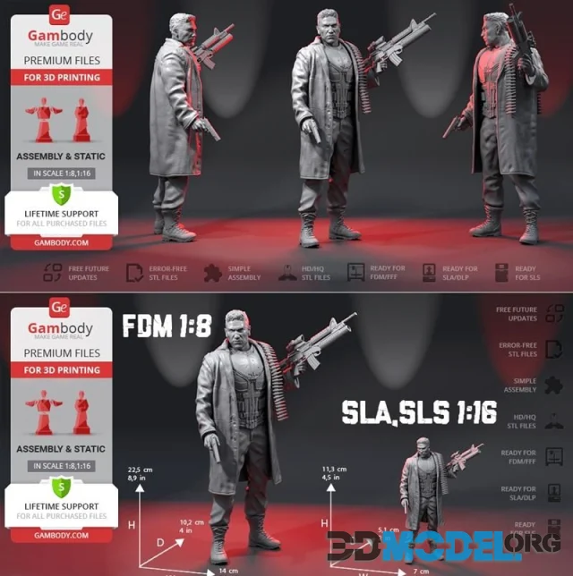 3D Model – The Punisher Figurine