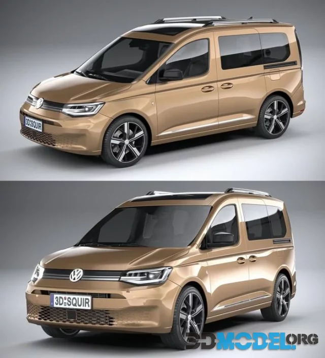 3D Model – Volkswagen Caddy 2021 (PBR)