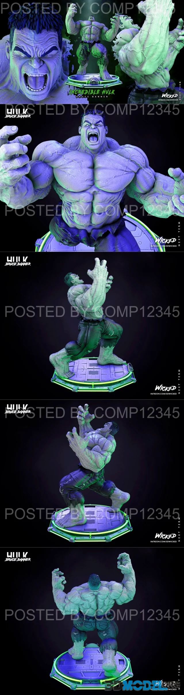 WICKED - Hulk Sculpture – Printable