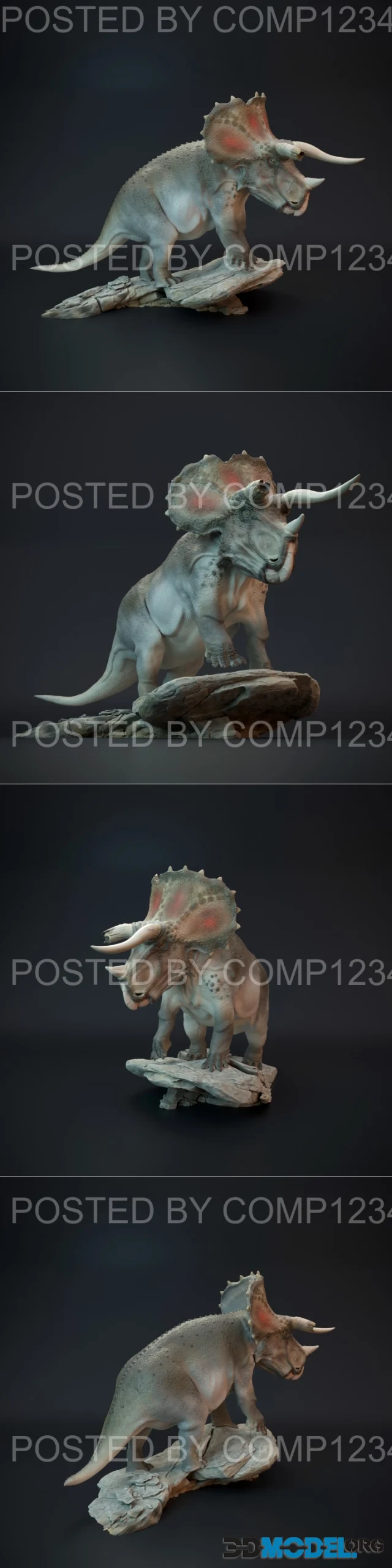 Triceratops old bull dinosaur – Printable