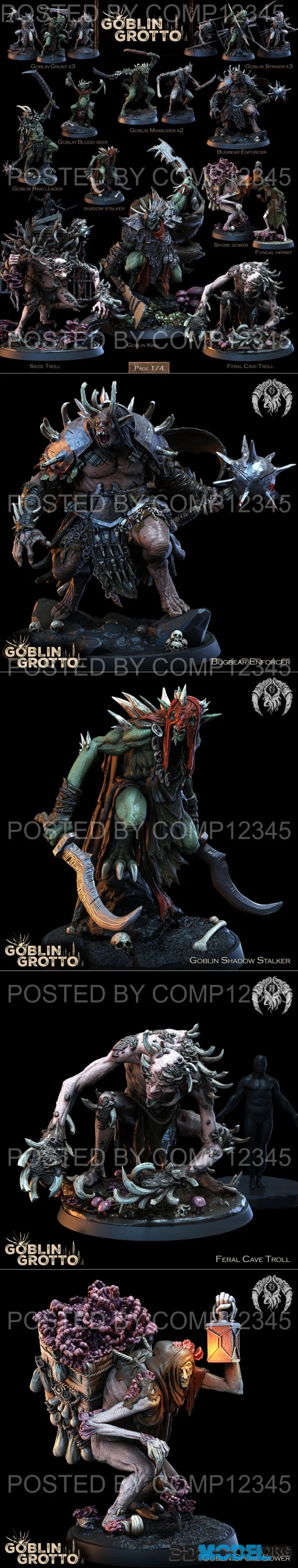 Bestiarum Miniatures - Goblin Grotto June 2023 – Printable