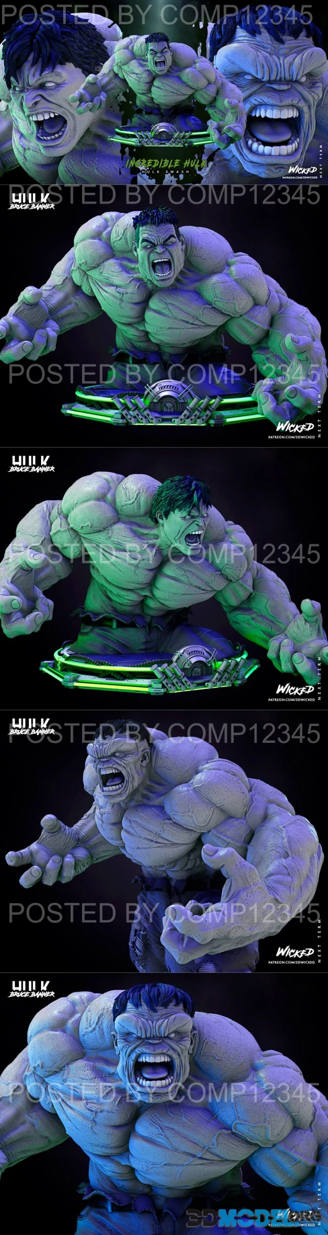 WICKED - Hulk Bust – Printable