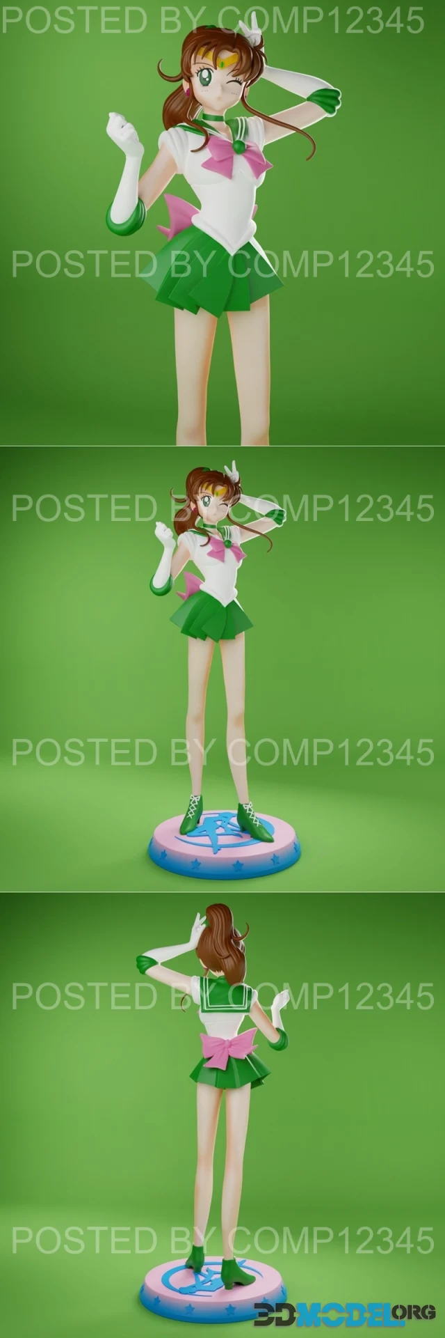 3D Model – Blue Spray - Sailor Jupiter – Printable