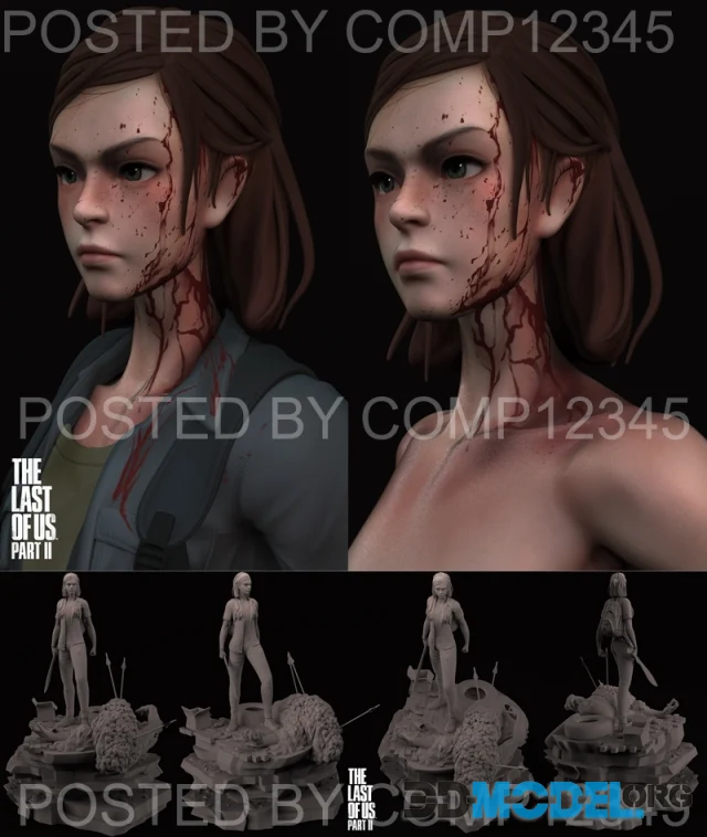 Ellie bust from The Last Of Us Part II 3D model 3D printable