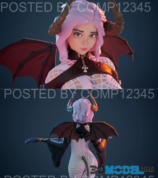 3d Model Sexy Bdsm Succubus A Printable