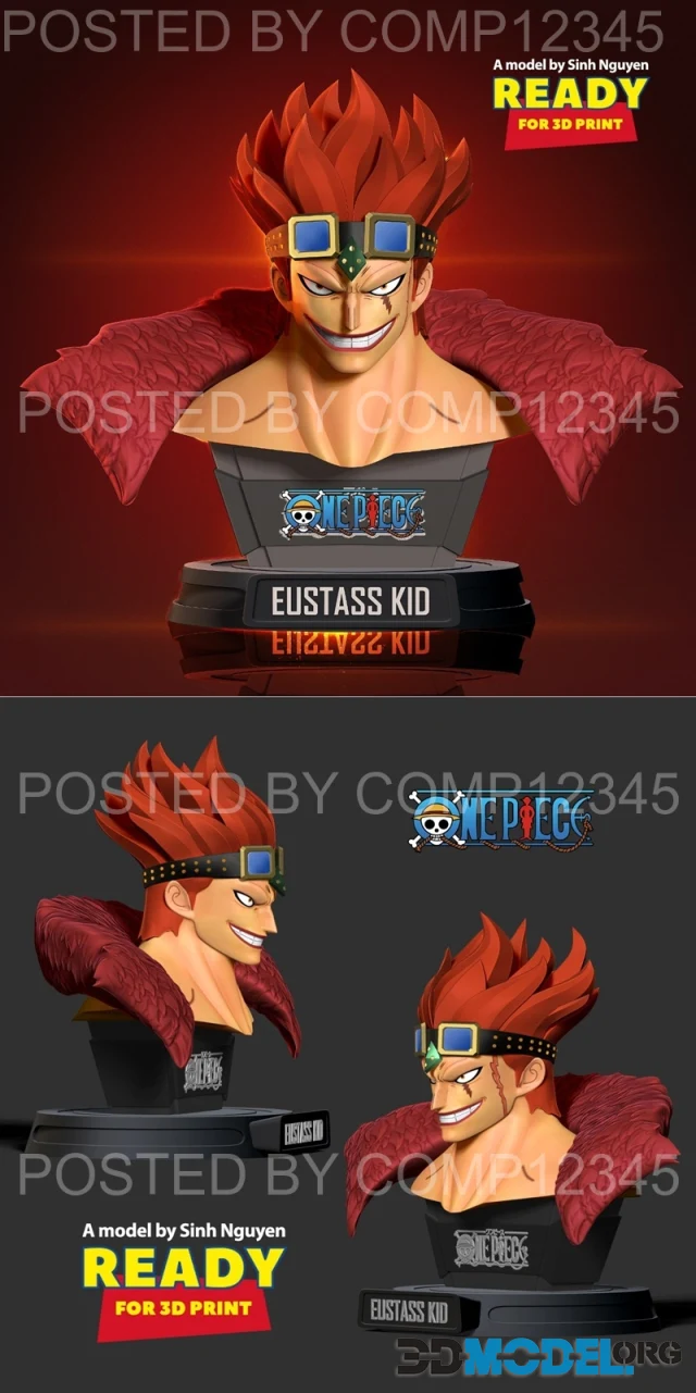 One Piece - Eustass kid bust – Printable