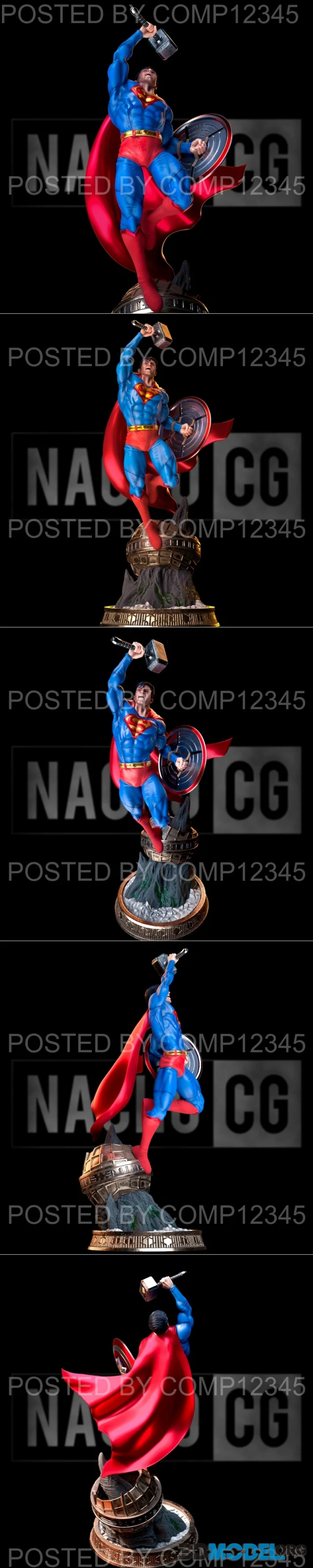 Fan Art Superman Crossover - Statue – Printable