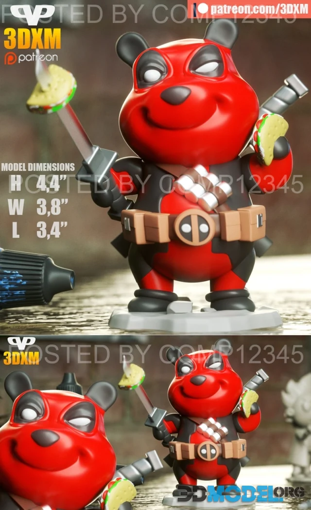 DeadPooh Chibi – Printable