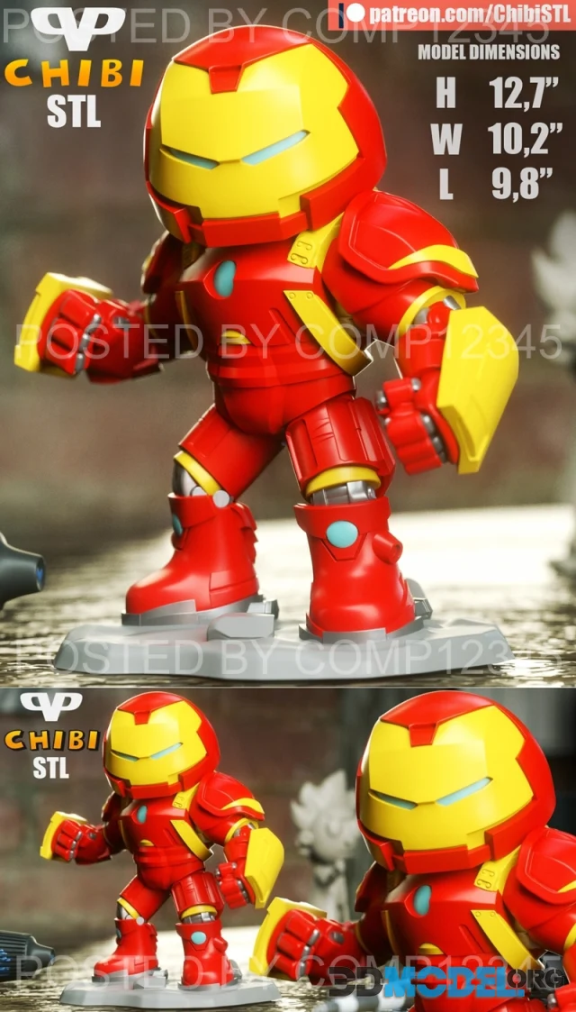 3DXM - Hulkbuster Chibi – Printable