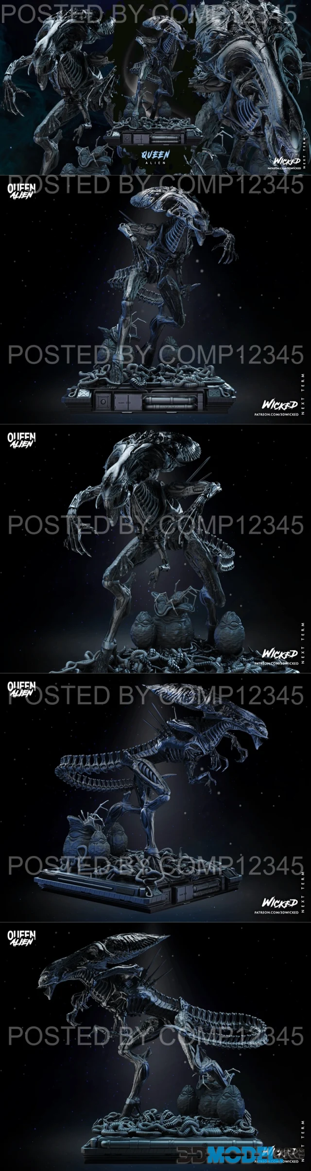 WICKED - Queen Alien Statue – Printable