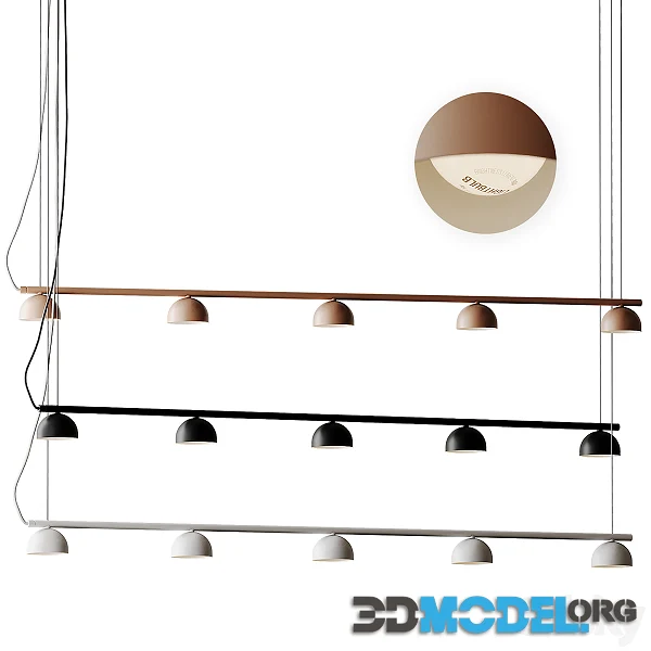 Blush Rail 5 Ceiling Lamp from Northern