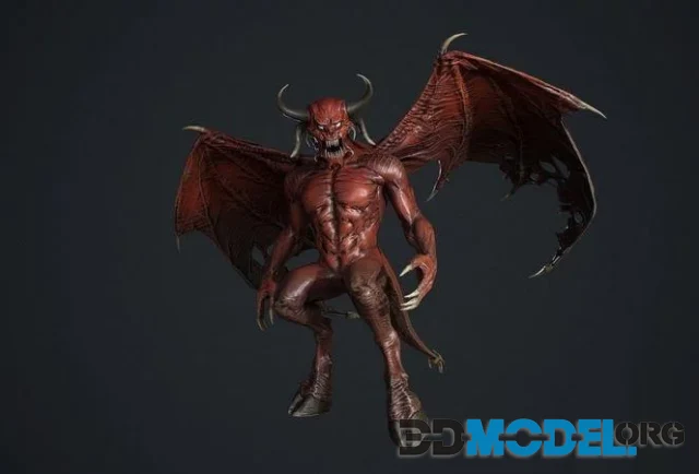 Demon 3 with wings (PBR)