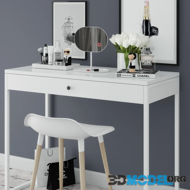 Chanel dressing table decor set 3D Model $20 - .unknown - Free3D