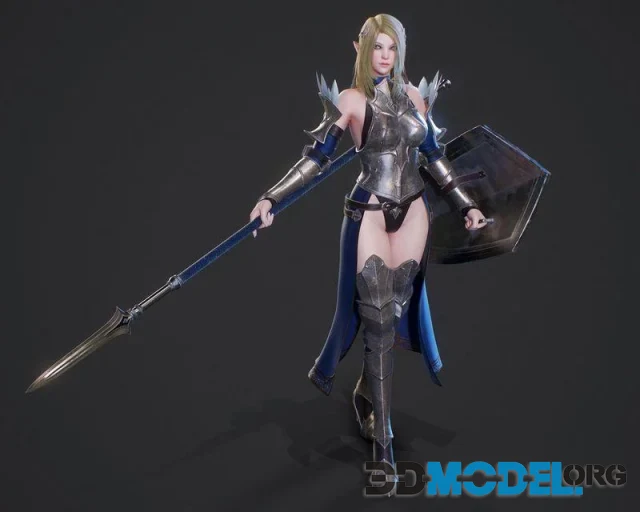 3D Model – Elf Paladin (PBR)