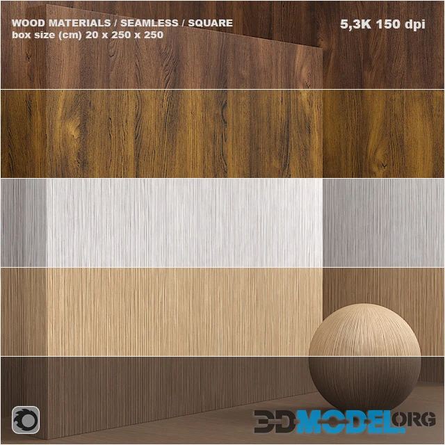 Material wood veneer seamless – set 32