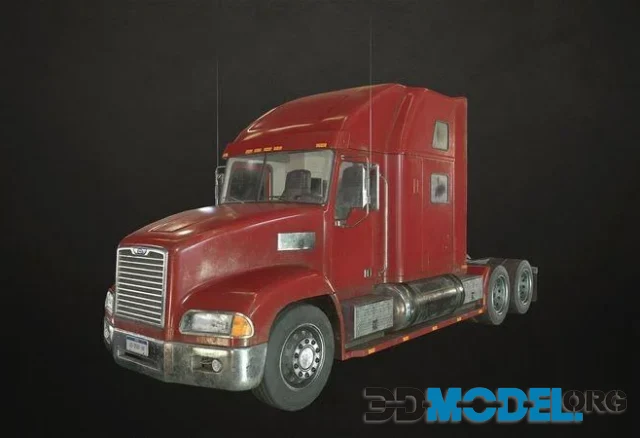 Semi Truck Tractor – Red (PBR)