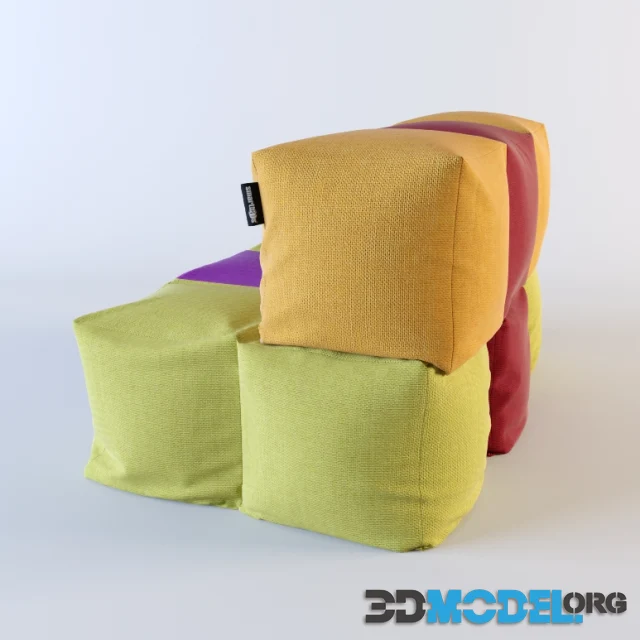 Sofa puffs of Tetris from Smartballs