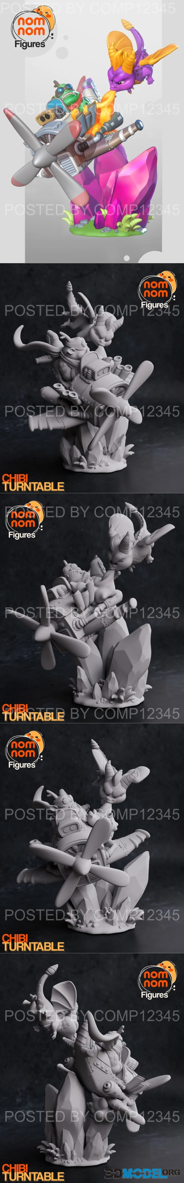 Nomnom Figures - Chibi Spyro – Printable