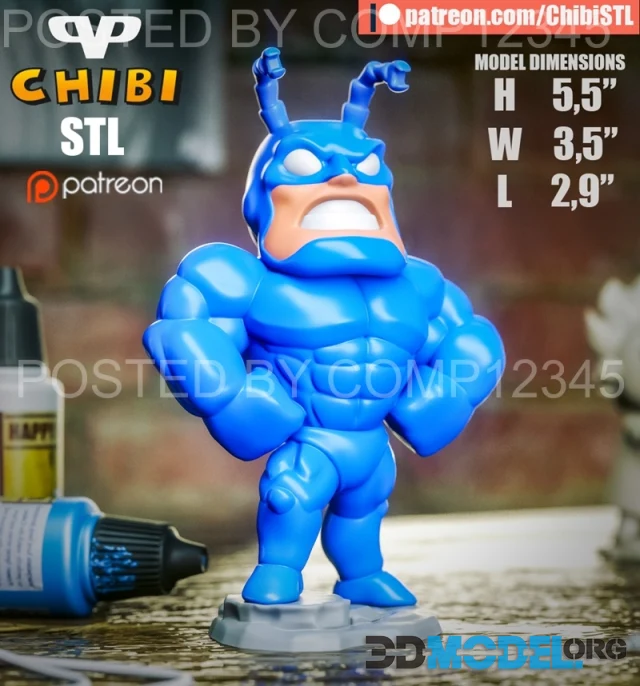 The Tick Chibi – Printable