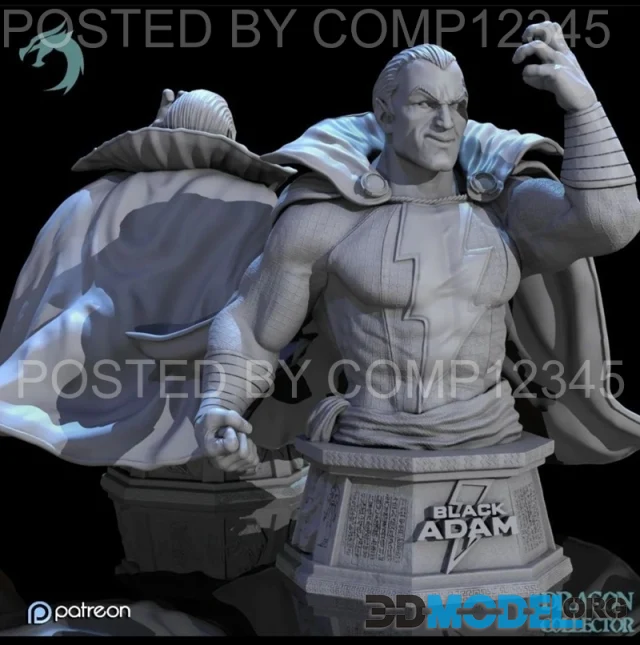 Black Adam Bust – Printable