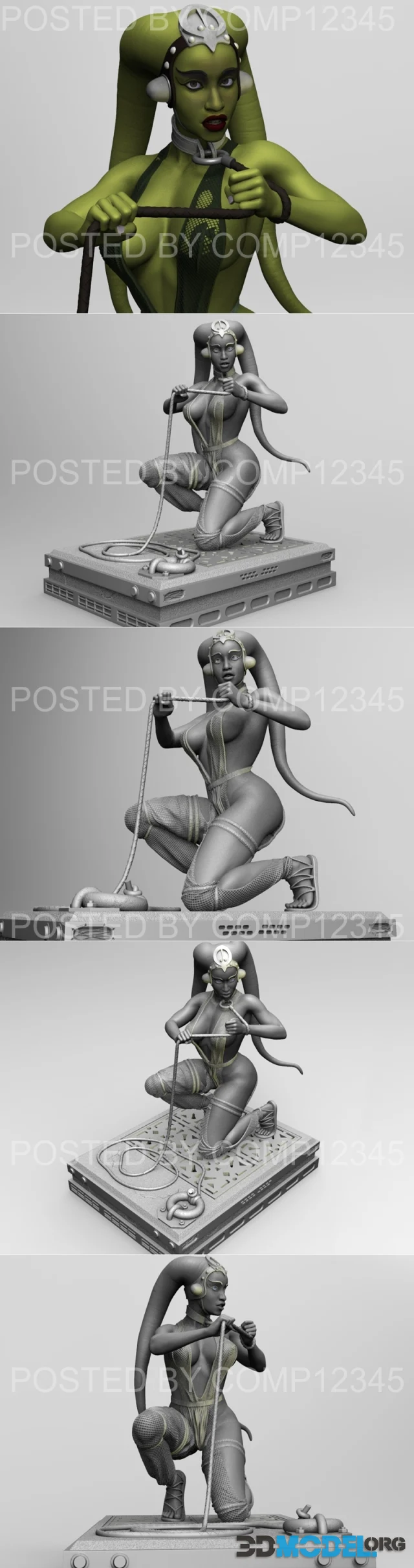 Oola Slave Crouching – Printable