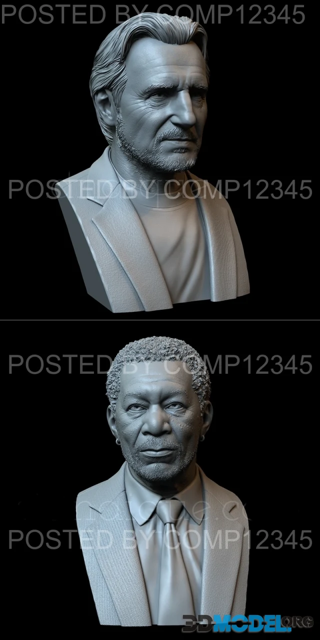 Liam Neeson Bust and Morgan Freeman Bust – Printable