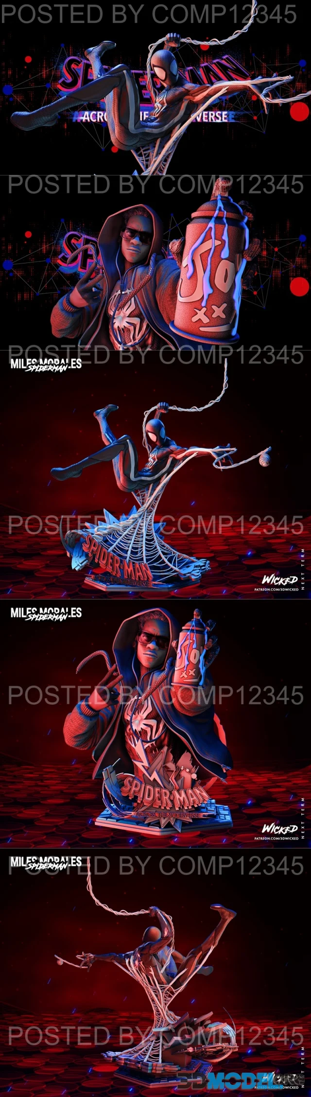 WICKED - Miles Morales Sculpture and Bust – Printable