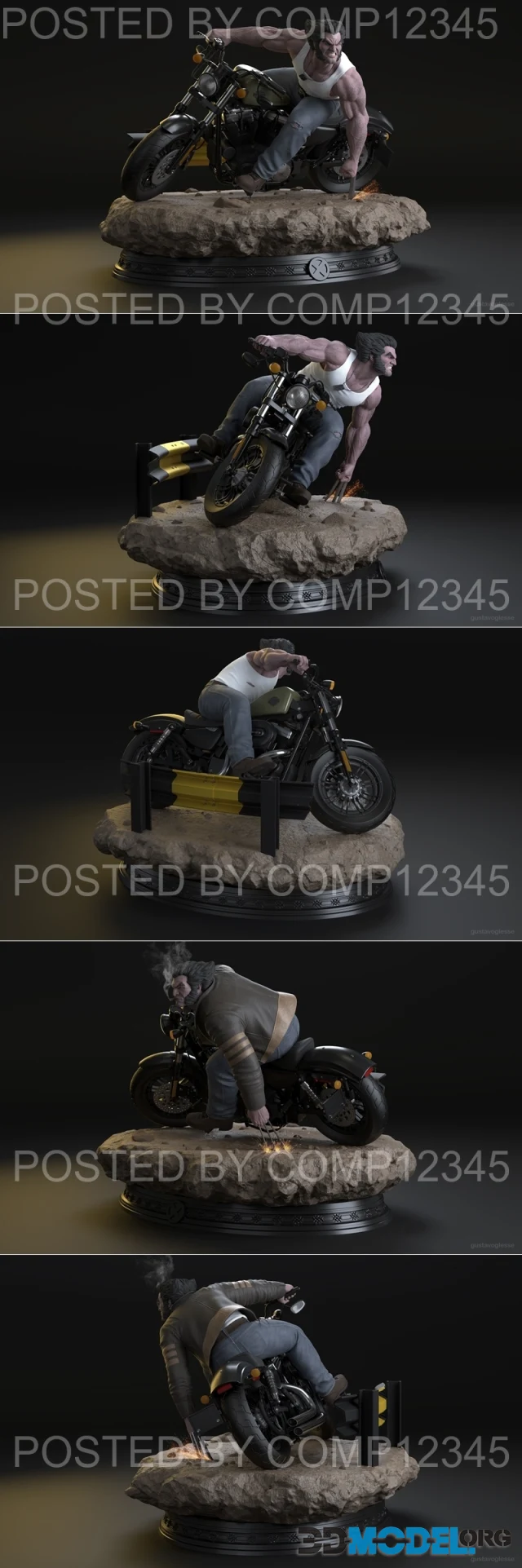 Wolverine Logan on Bike – Printable