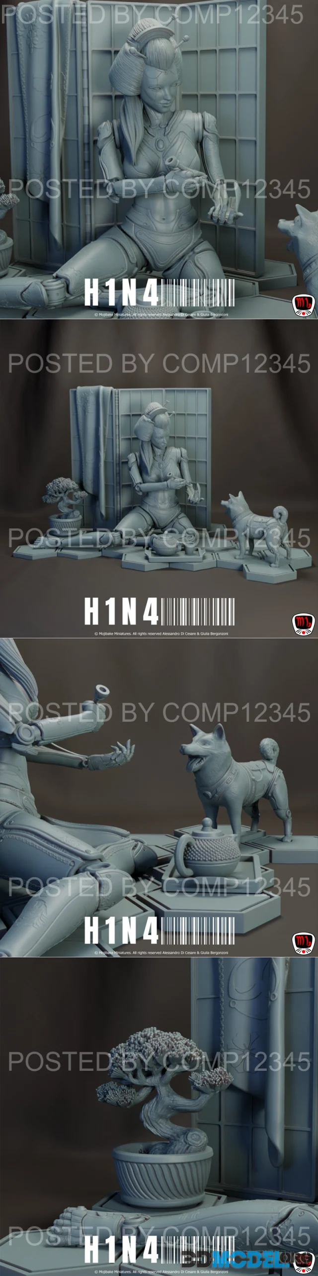 H1N4, The Cyborg Geisha – Printable