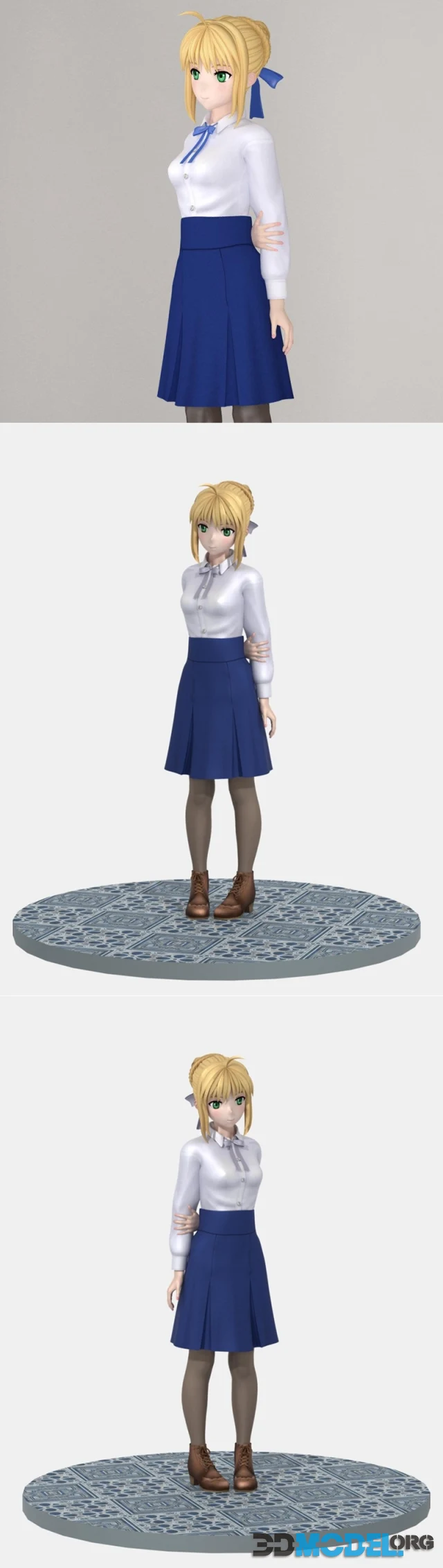 Saber anime girl pose 01 – Printable