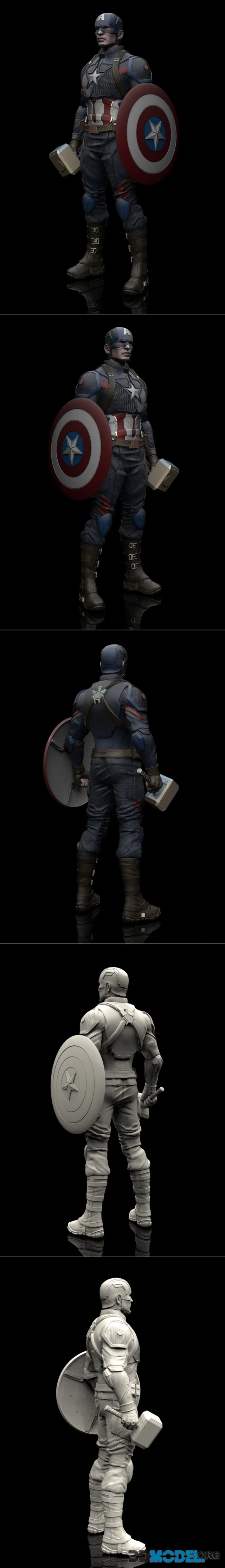 Captain America Statue endgame – Printable