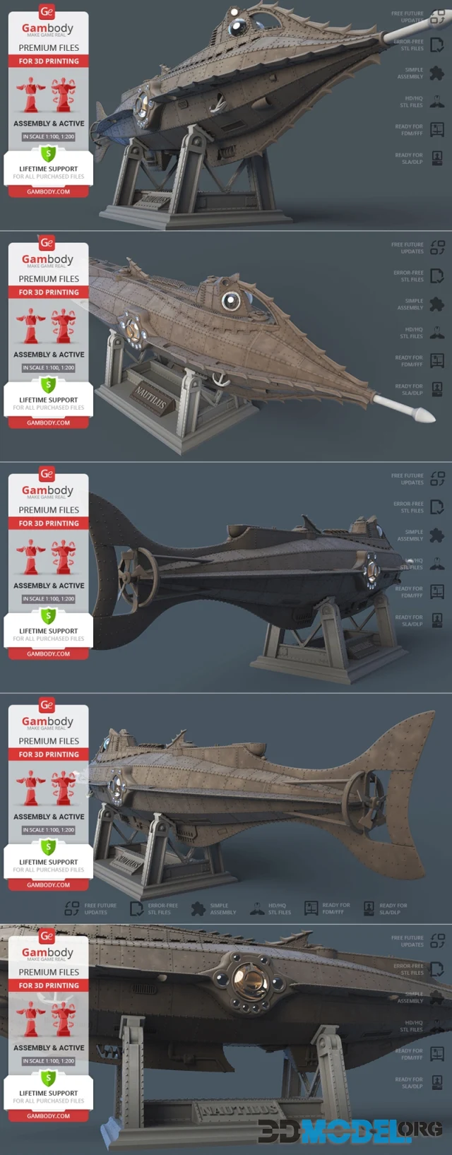 Gambody - Nautilus Submarine – Printable