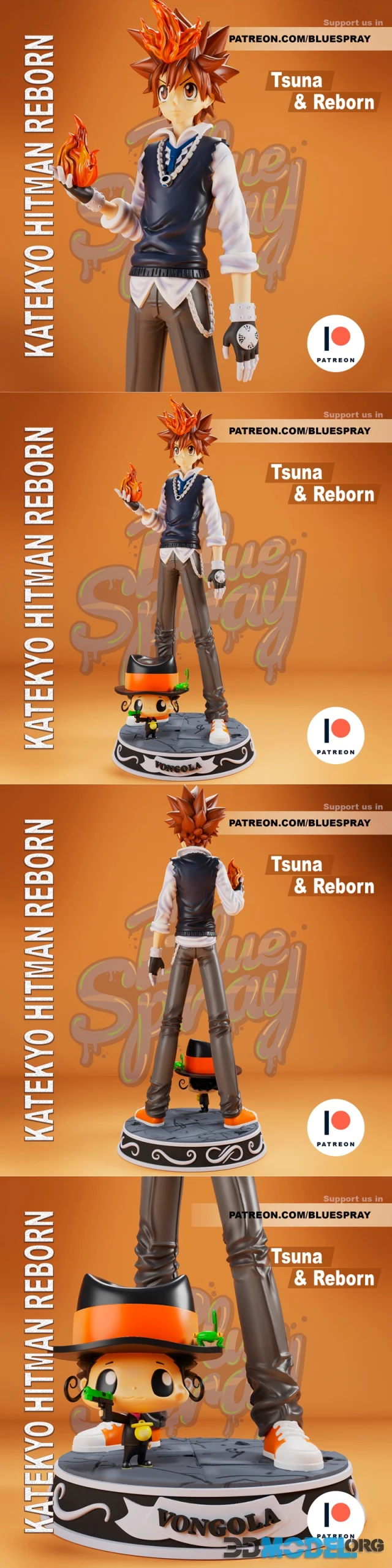 Blue Spray - Tsuna Sawada and Reborn – Printable