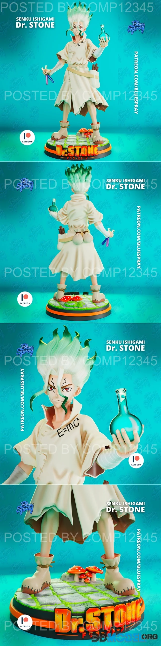 Blue Spray - Senku Ishigami – Printable