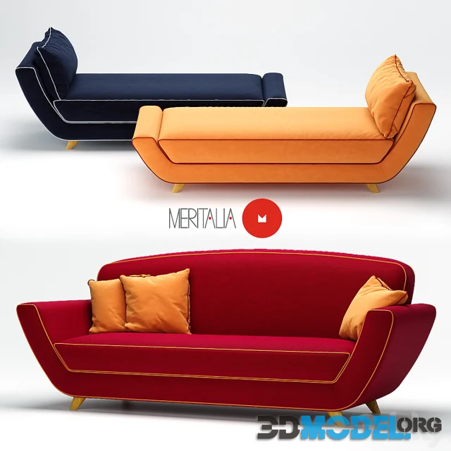 A sofa and chaise longue by Minah Meritalia