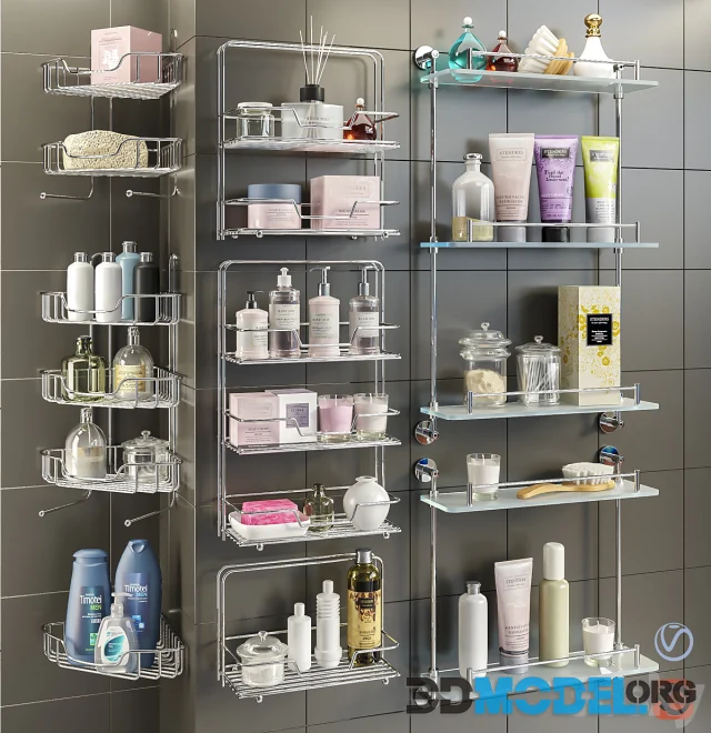 Accessories and cosmetics for the bath and Axentia shelves Bemeta set 1