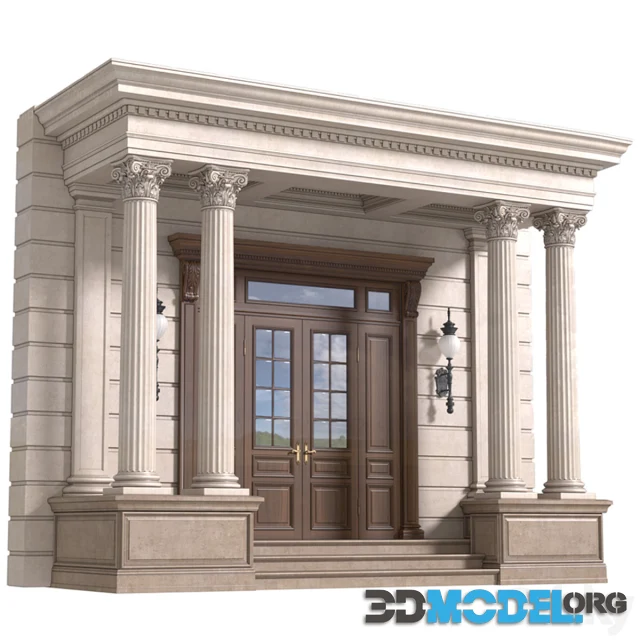 Column Porch Entrance to the house Classic Porch