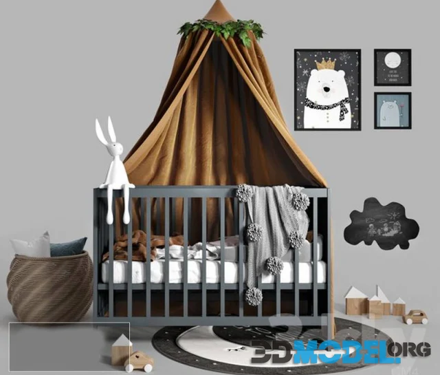 Cot with canopy