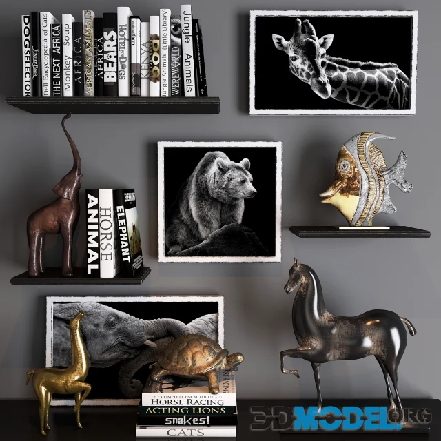 Decorative set 023 with animals