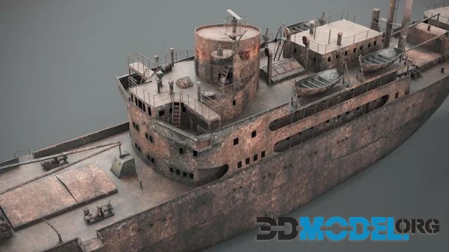 Old rusted abandoned vessel (PBR)