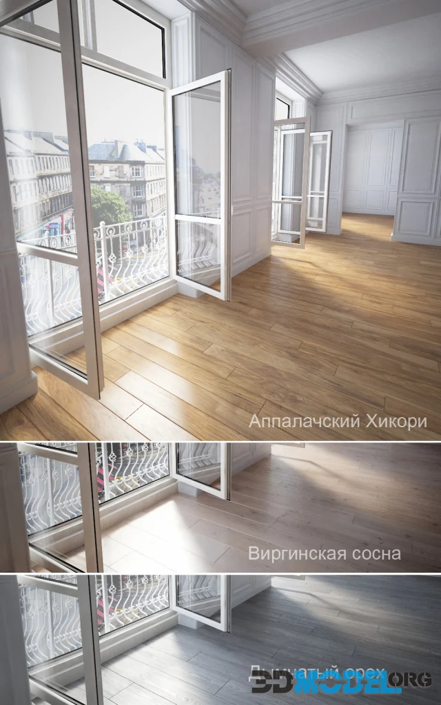 Parquet 3 types Hickory and Pine and Smoky opex