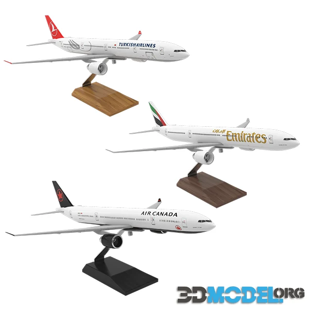 3D Model – Plane Desktop Models (Boeing 777)