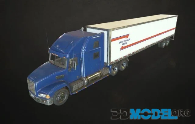 Semi Truck Van Trailer (PBR)