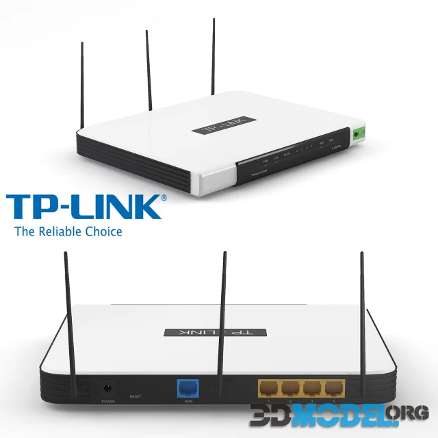 3D Model – TP Link Wifi Router