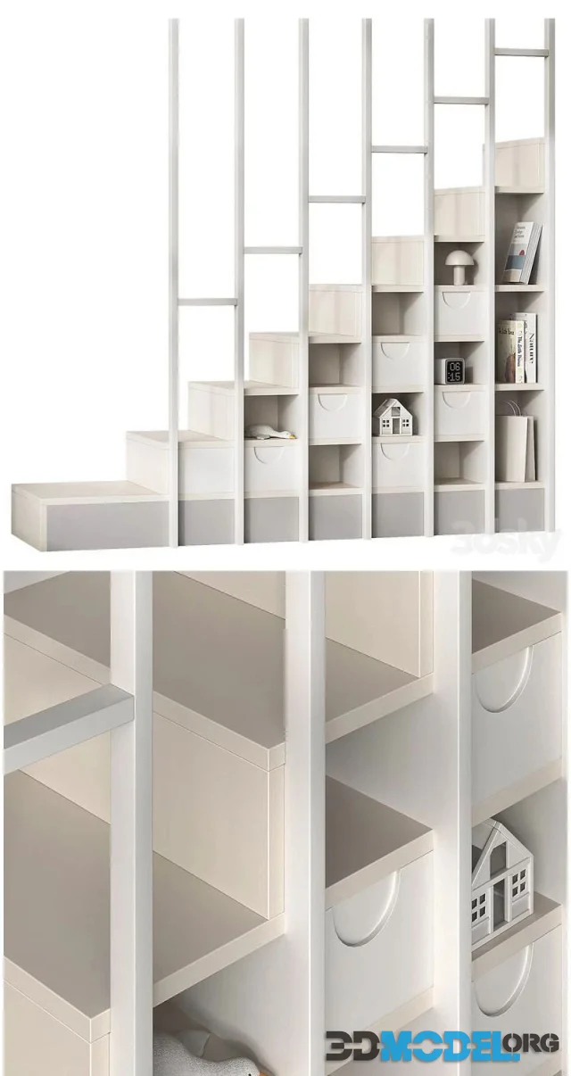 Wardrobe ladder for childrens room