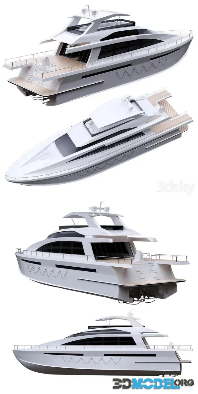 yacht model 3d