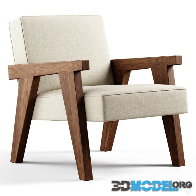 Zara Home The walnut armchair with hemp upholstery