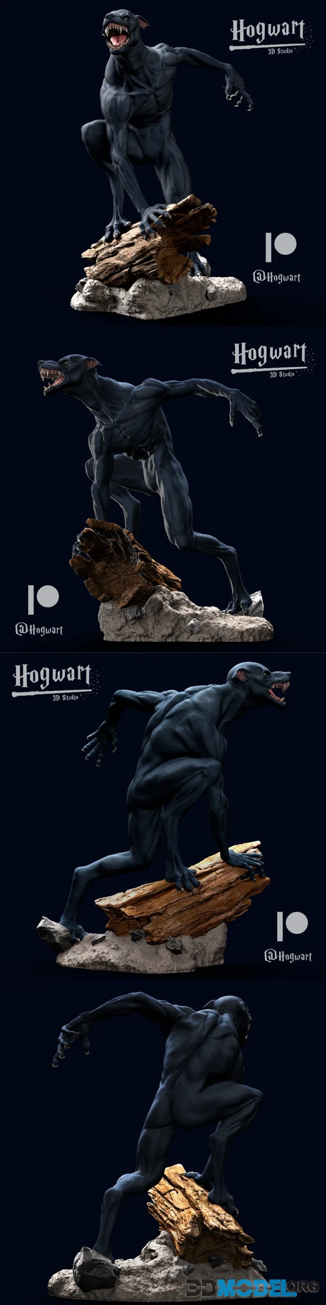 Hogwart - Werewolf Lupin Sculpture – Printable