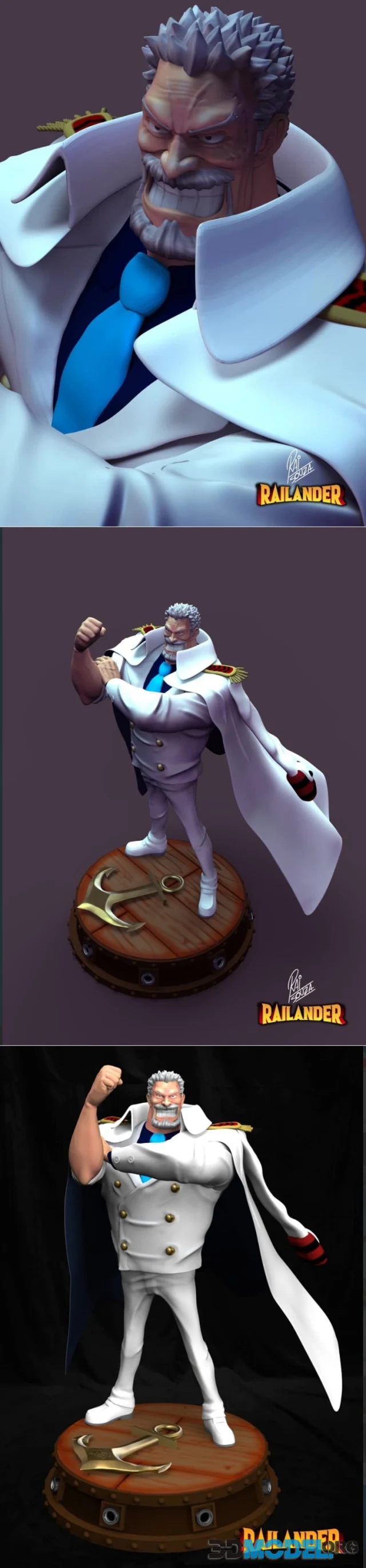 Monkey D Garp One Piece – Printable